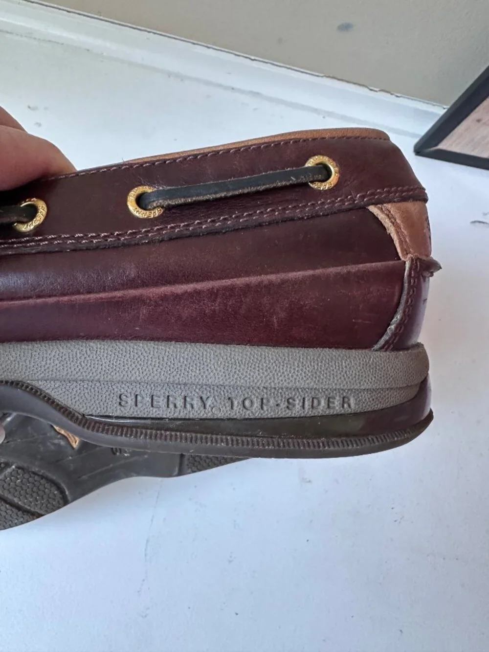Sperry Boat Shoes Mens 13 Gold Cup ASV Amaretto ASV Tech Leather Preppy‎ Comfort